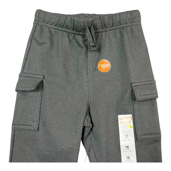 3 Jumping Beans Baby Infant Boys French Terry Cargo Pants Size 12-18M Black Gray - Picture 11 of 12